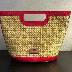 Elaine Turner Cane Woven Patent Leather Bag